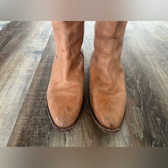 Spirit by Lucchese Tan Western Riding Leather Boots - Picture 3 of 16
